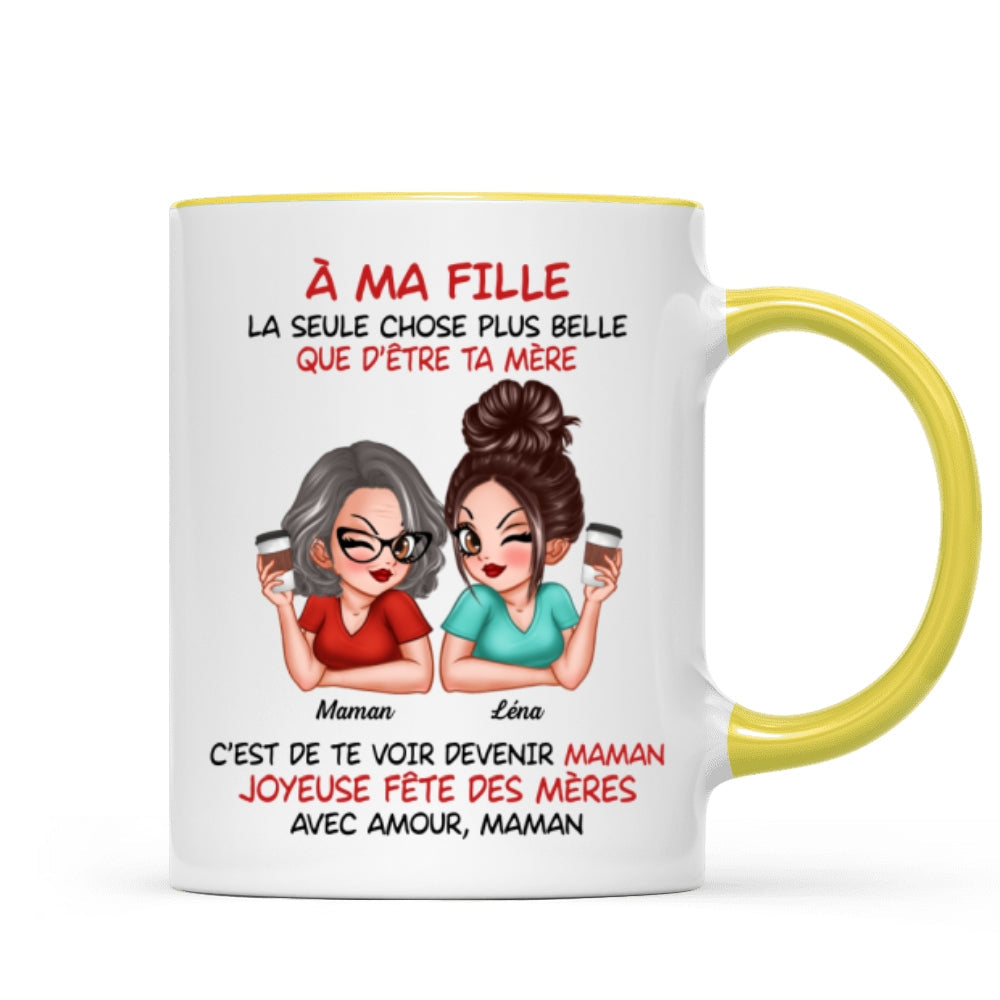 ma fille – Te voir tre maman – Mug personnalis – Cadeau de Fte des Mres pour ma fille