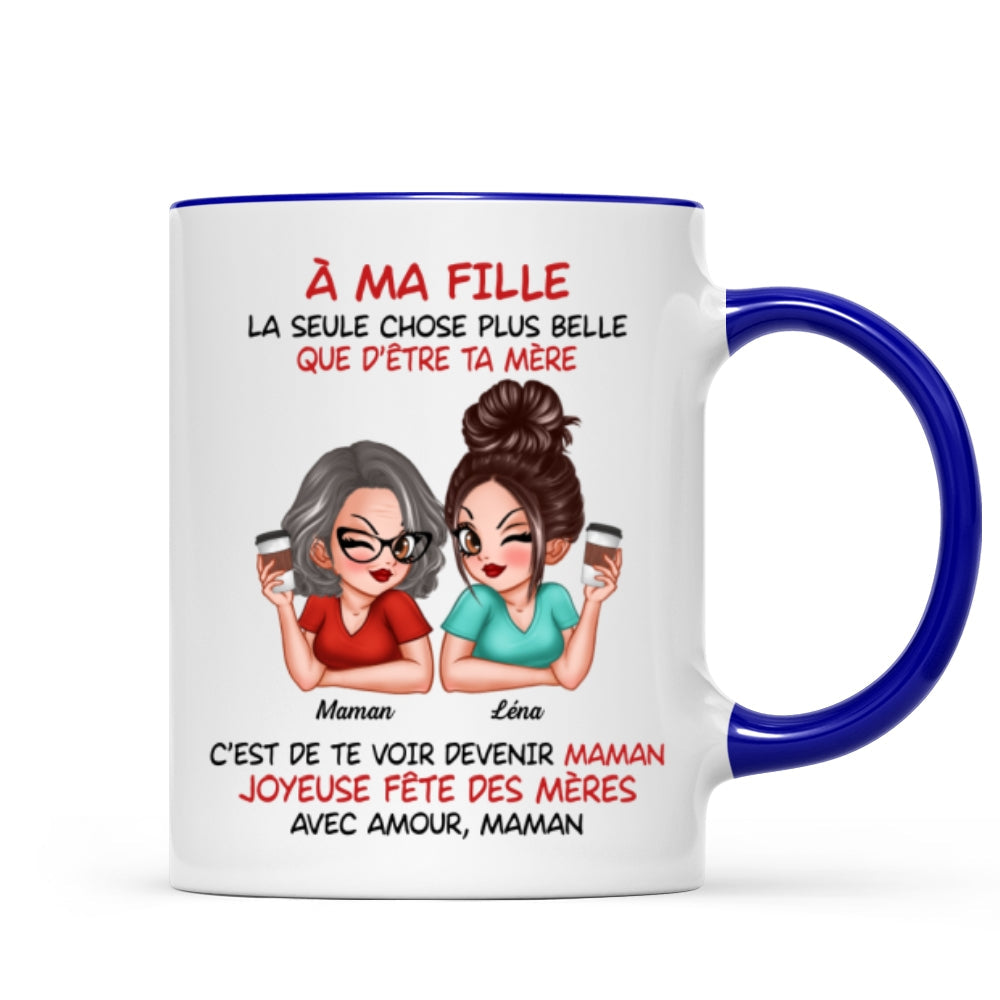 ma fille – Te voir tre maman – Mug personnalis – Cadeau de Fte des Mres pour ma fille