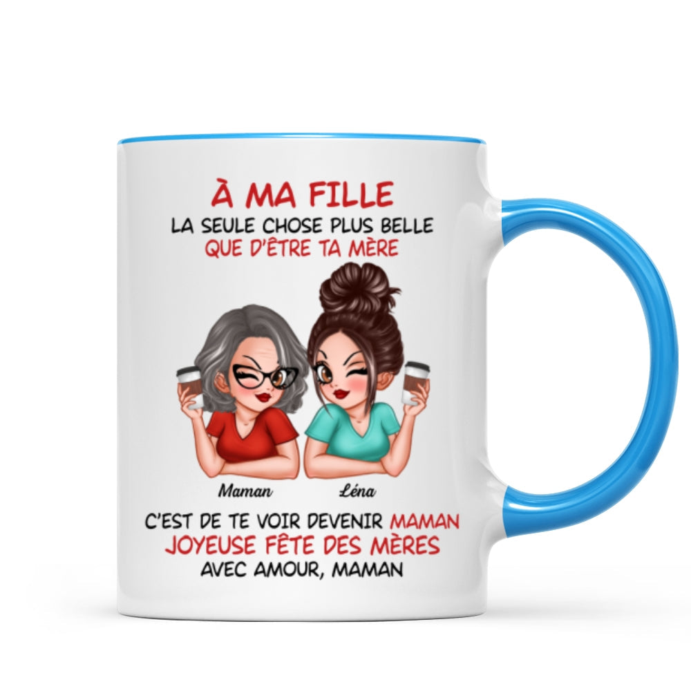 ma fille – Te voir tre maman – Mug personnalis – Cadeau de Fte des Mres pour ma fille