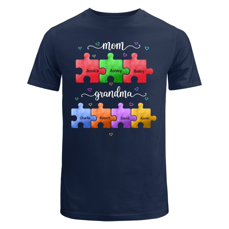 Mom Grandma Colorful Puzzle Gift For Grandma Personalized Shirt