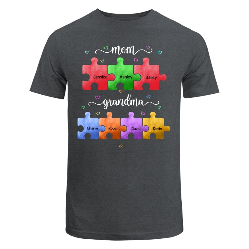Mom Grandma Colorful Puzzle Gift For Grandma Personalized Shirt