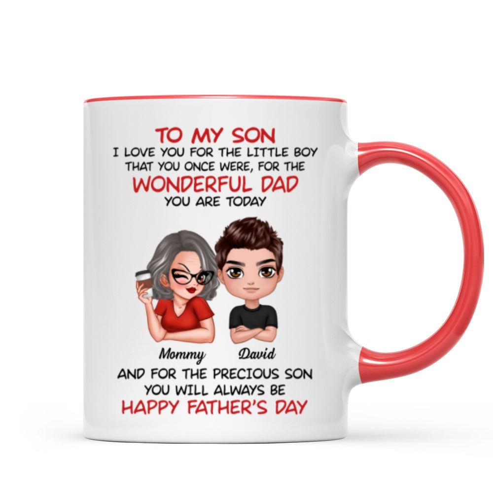 Doll To My Son From Dad Mom Happy Father‘s Day Personalized Mug