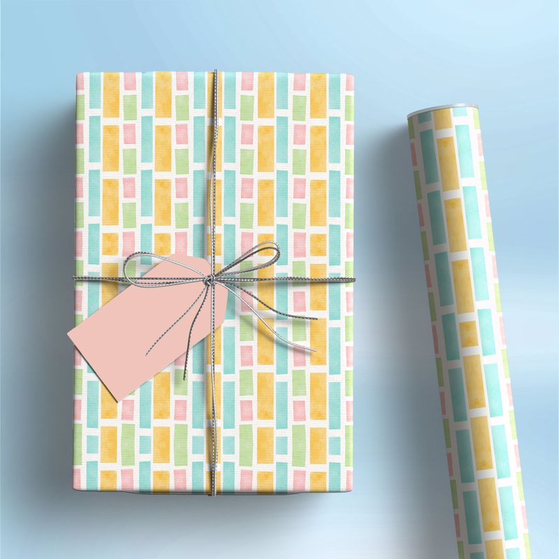 Colorful Cubes Gift Wrapping Paper
