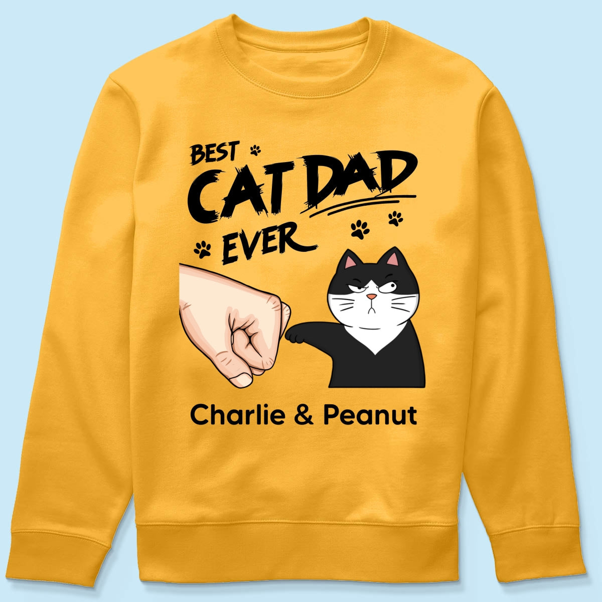 Certified Best Cat Dad Personalized Shirt, Funny Father's Day Gift For Cat Dad, Husband, Boyfriend