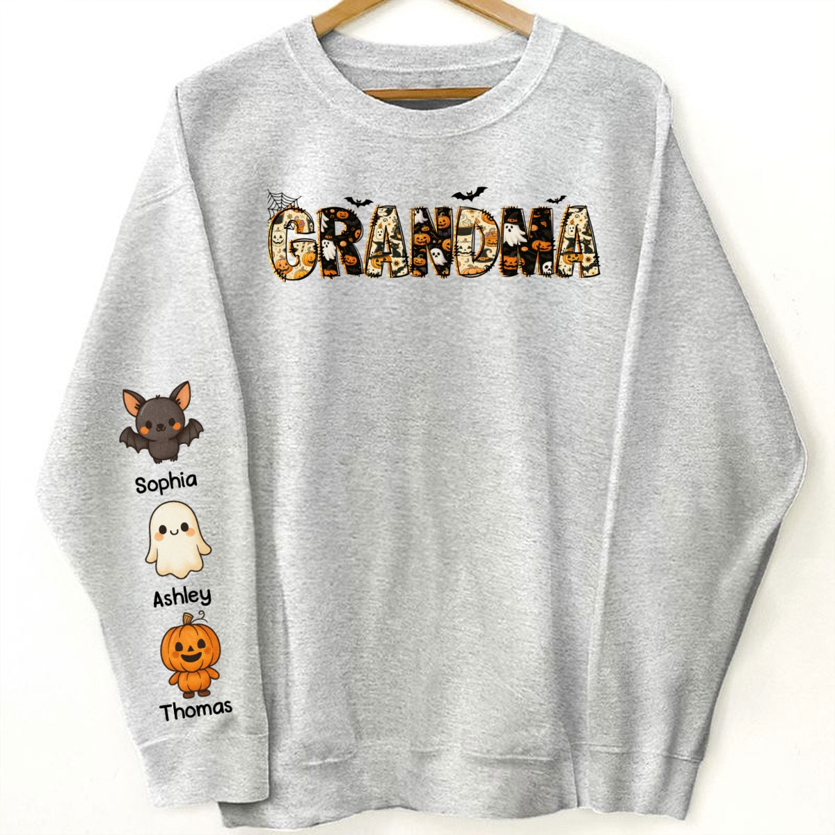 Personalized Halloween Mama Grandma Sweatshirt, Spooky Gift for Mom Grandma