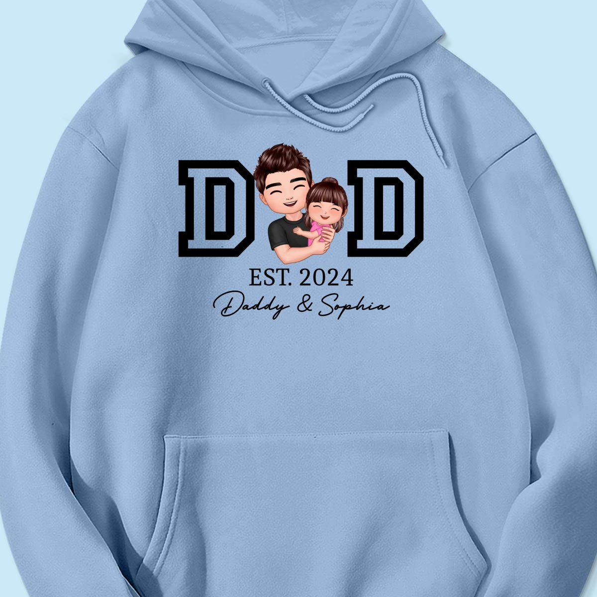 Dad Hugging Kid Est Year Personalized Shirt