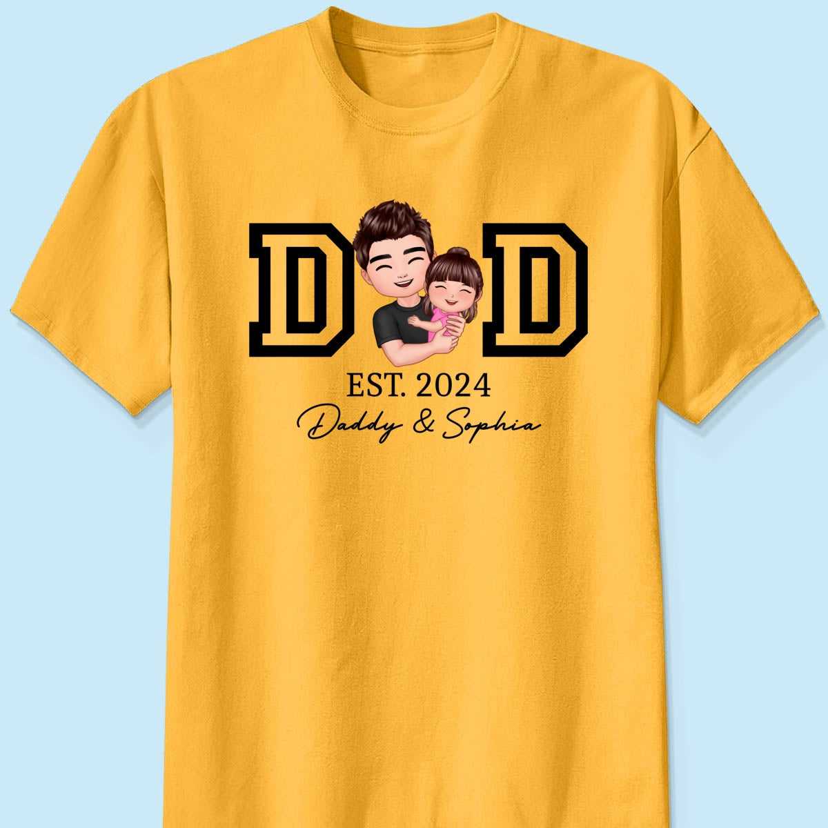 Dad Hugging Kid Est Year Personalized Shirt