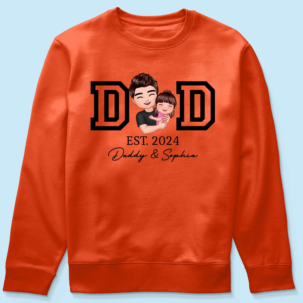 Dad Hugging Kid Est Year Personalized Shirt
