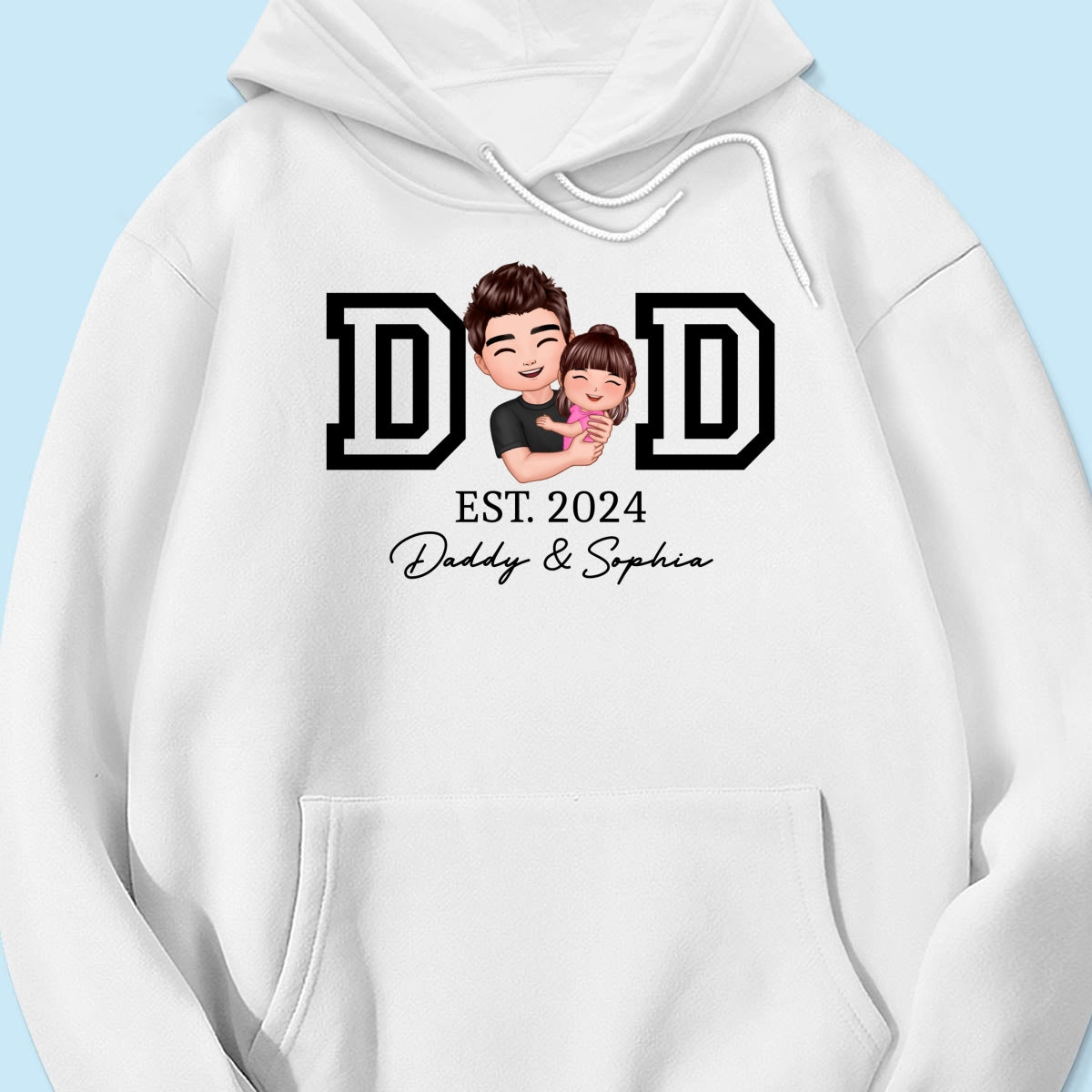 Dad Hugging Kid Est Year Personalized Shirt