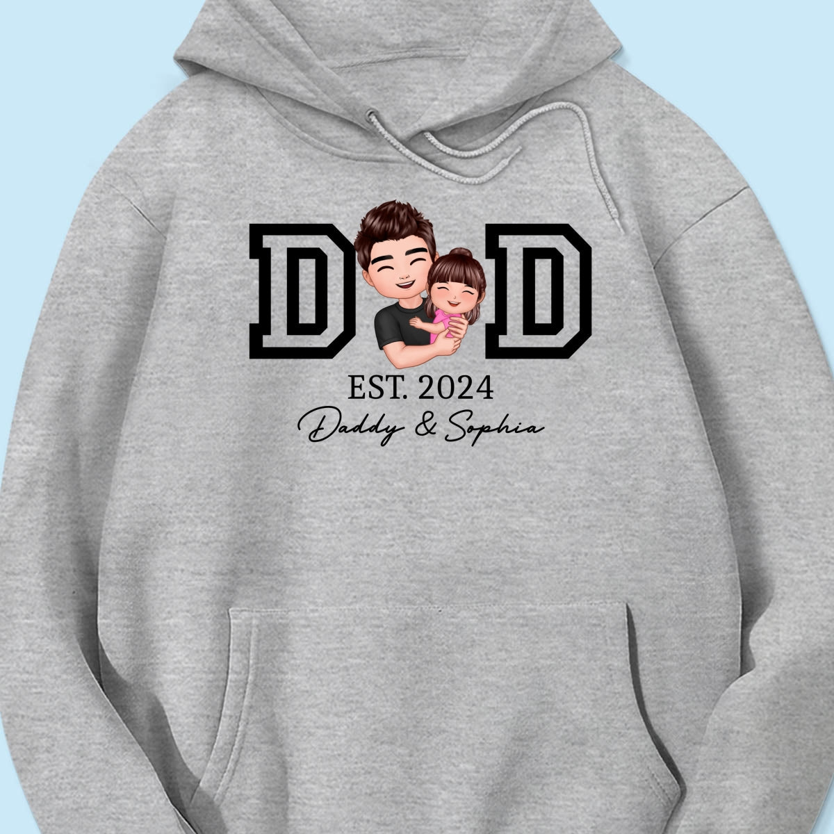 Dad Hugging Kid Est Year Personalized Shirt