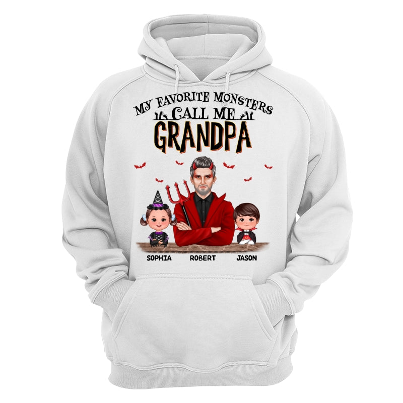 Halloween Favorite Monsters Call Me Dad Grandpa Personalized Shirt