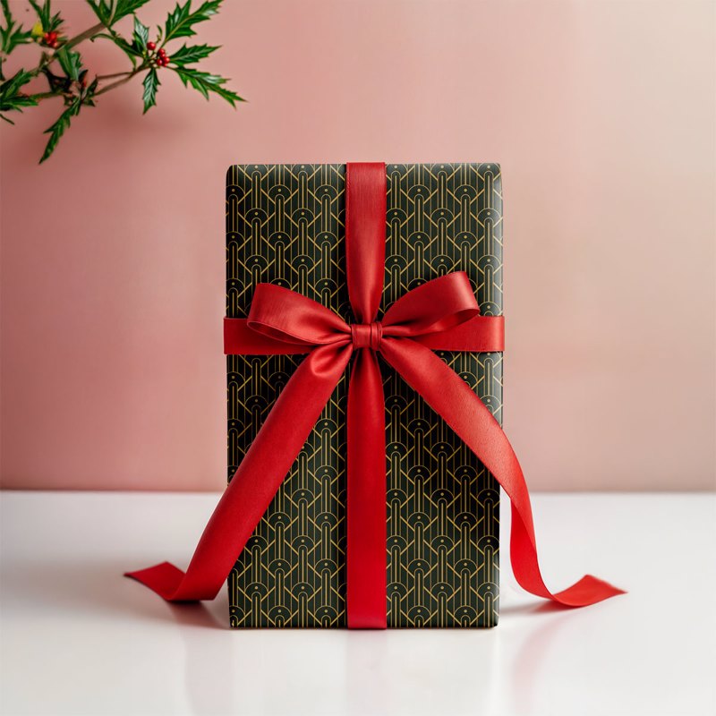 Golden Art Deco Gift Wrapping Paper