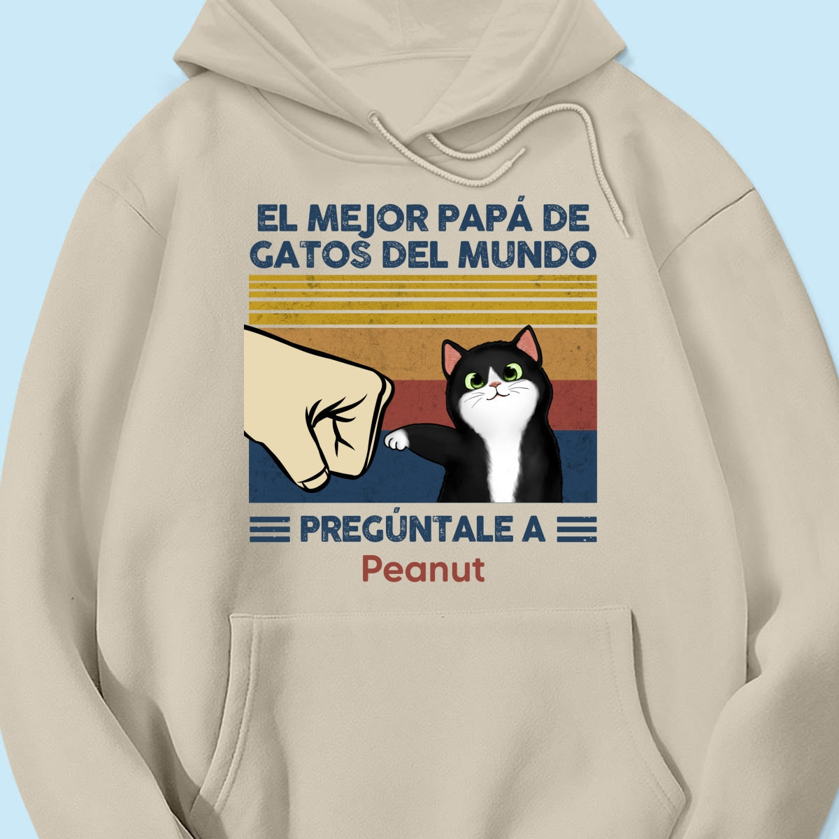 Regalo perfecto para paps de gatos – Camiseta personalizada con choque de puos con tu gato