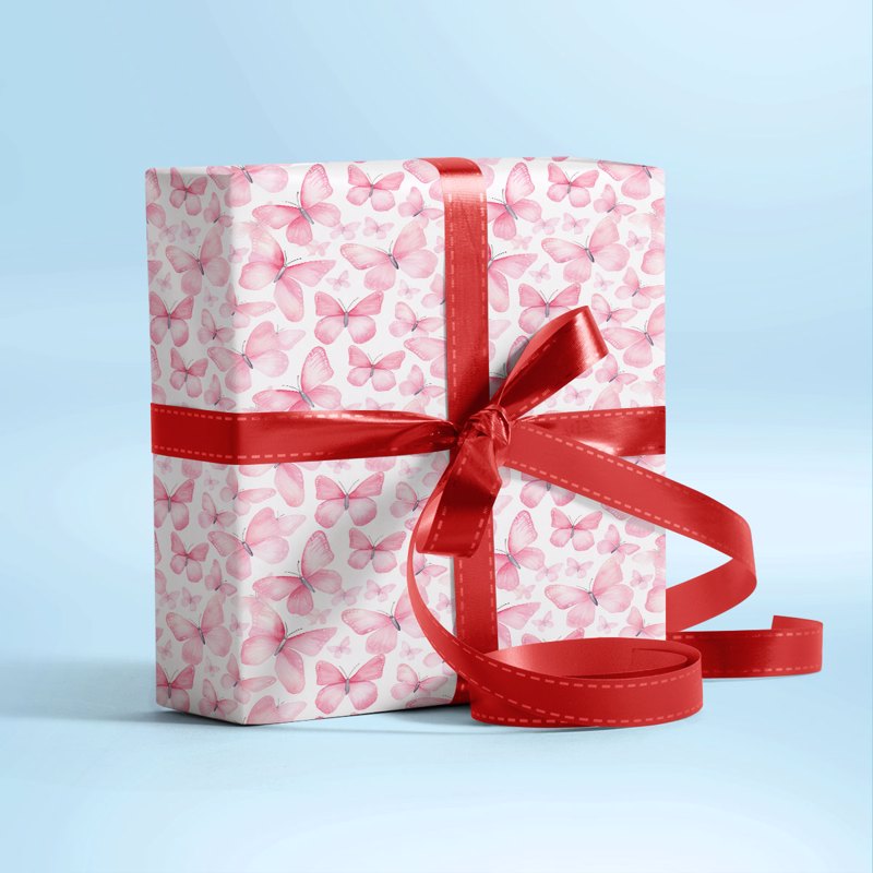 Pink Butterflies Gift Wrapping Paper