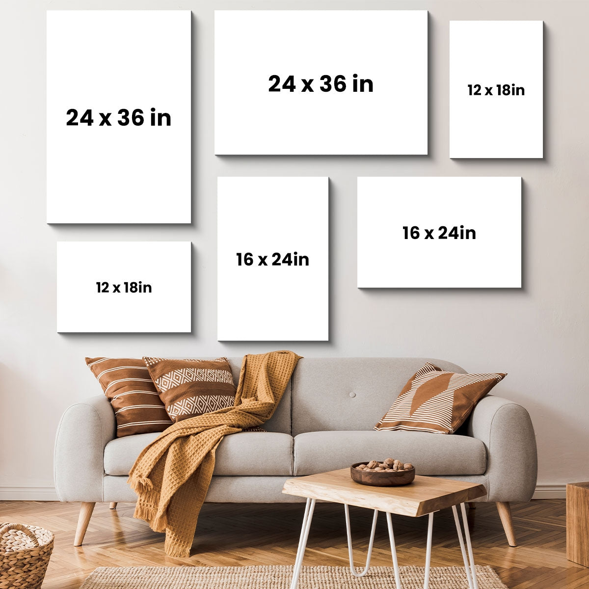 Back View Couple Sitting Beach Landscape Retro Yellow Personalized Horizontal Poster