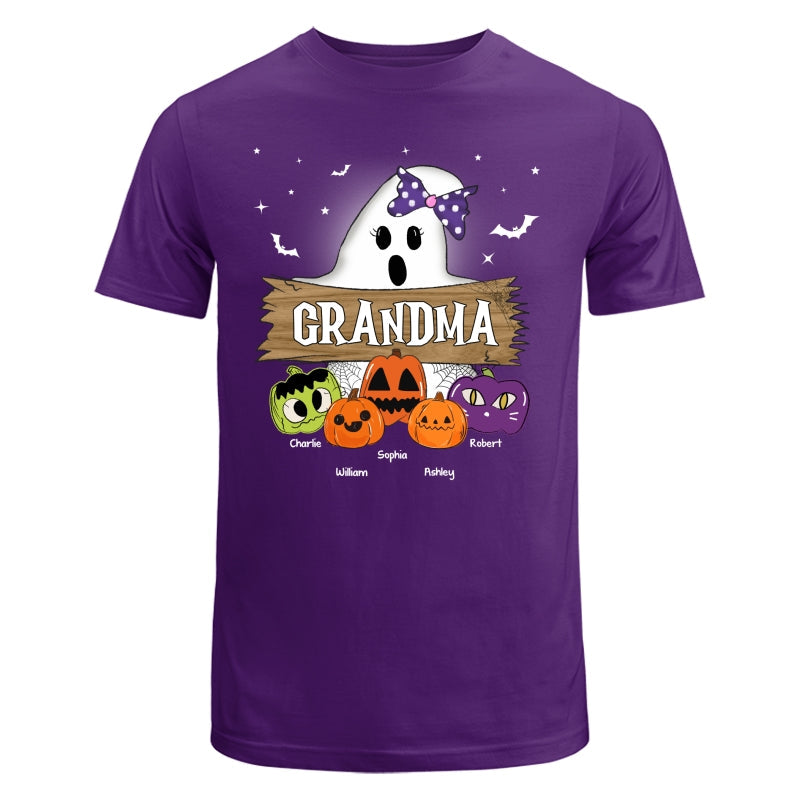 Halloween Grandma Mom Boo Kids Pumpkins Personalized Shirt