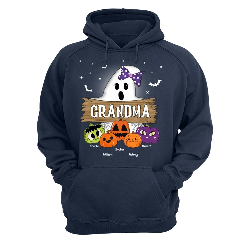 Halloween Grandma Mom Boo Kids Pumpkins Personalized Shirt