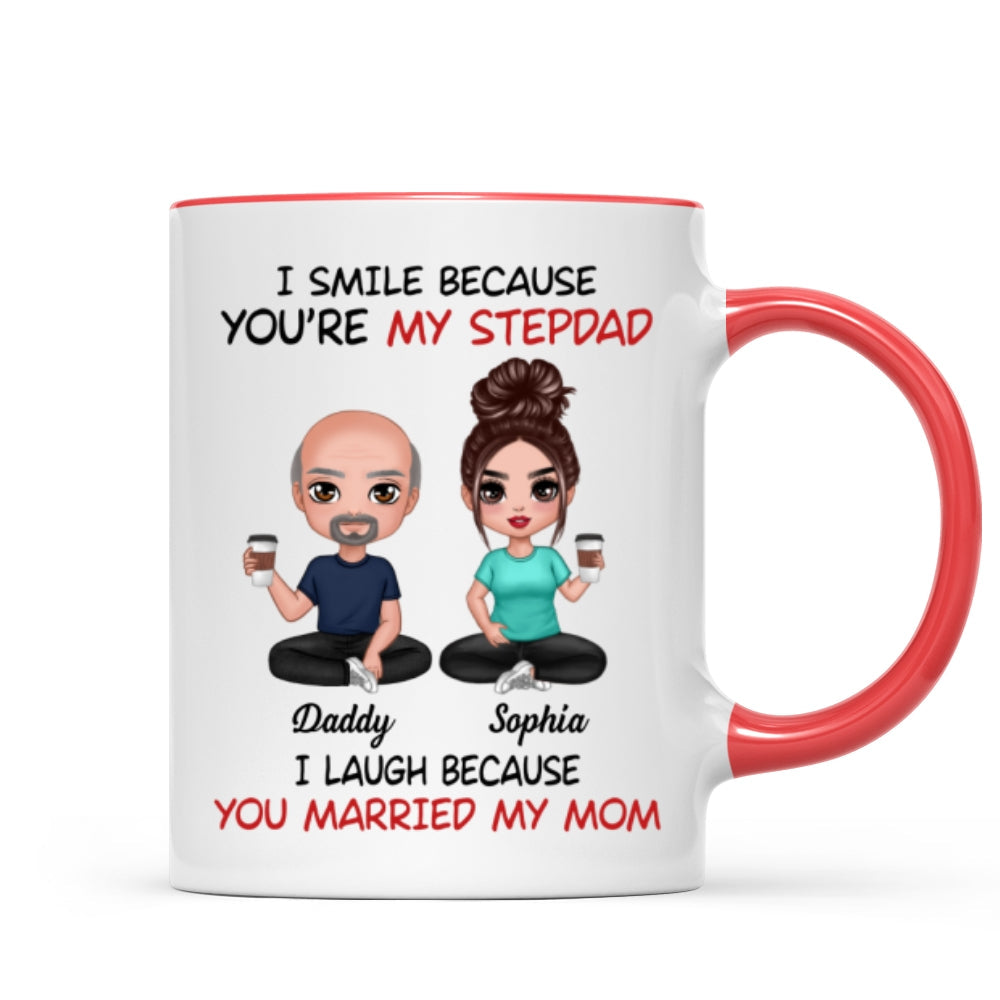 I Smile Because You‘re My Stepdad Personalized Mug