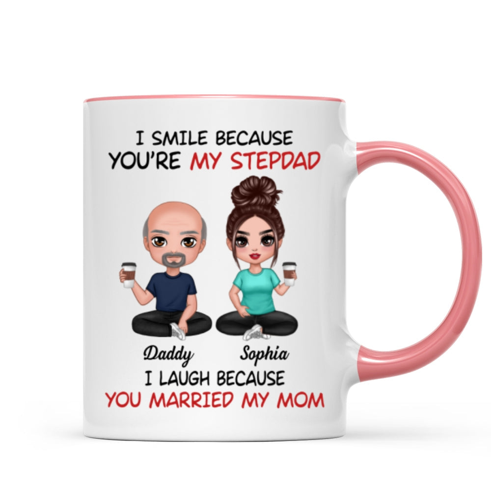 I Smile Because You‘re My Stepdad Personalized Mug