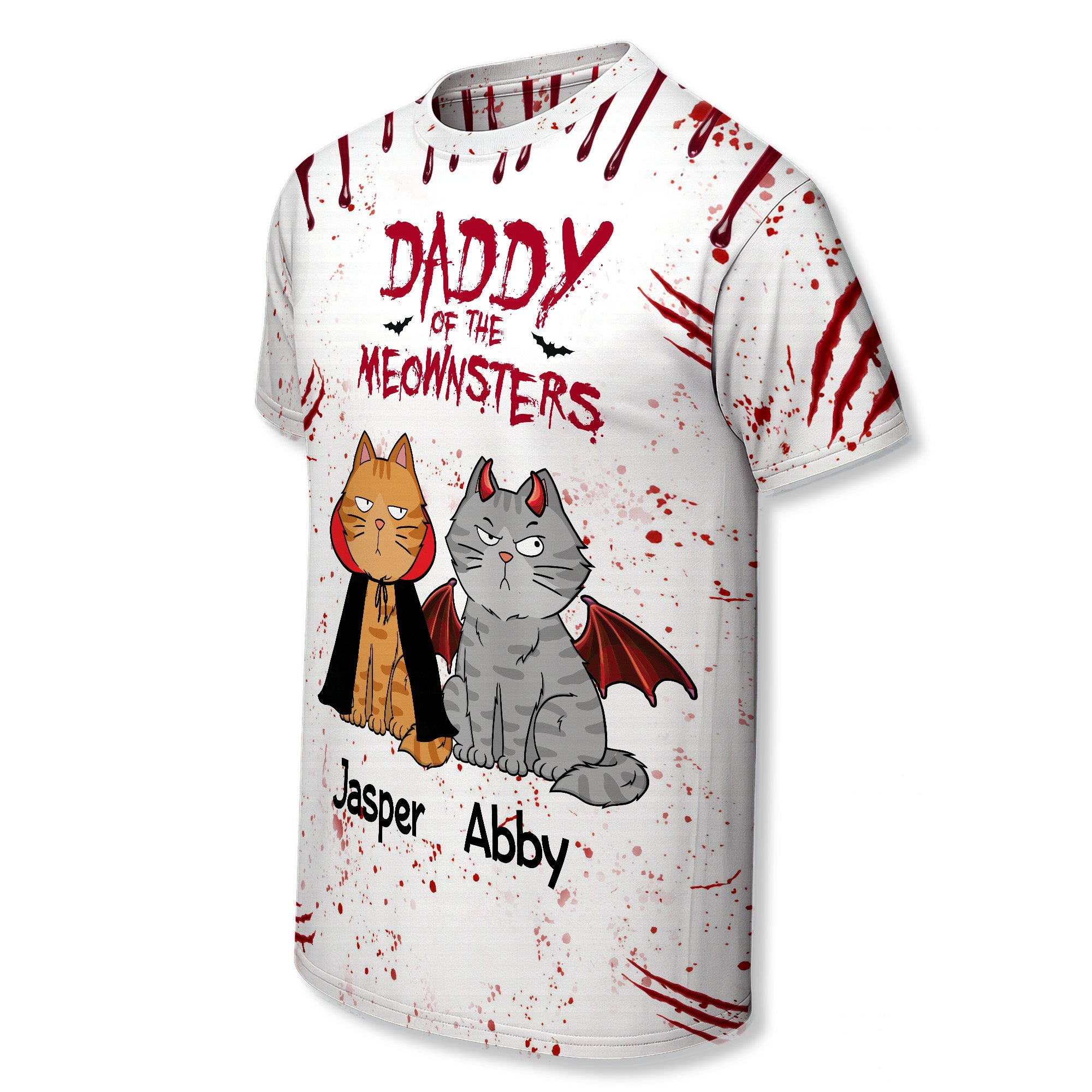 Spooky Halloween Daddy Mommy Of The Monsters Cats Personalized Shirt, Unique Halloween Costume For Cat Lovers, Cat Dad, Cat Mom