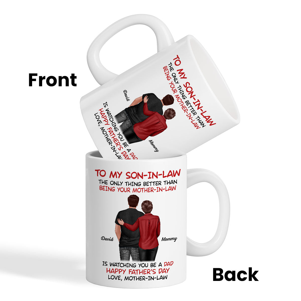 To My Son-In-Law From Mother-In-Law Happy Father‘s Day Personalized Mug