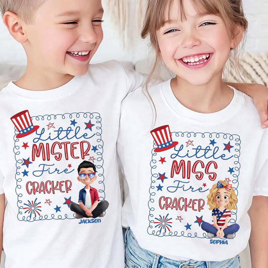 4th Of July Kids Toddler Firecracker - Personalized Shirt