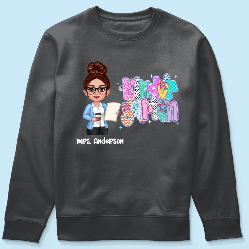 Colorful Preppy Style Teacher Custom Grade Personalized Shirt