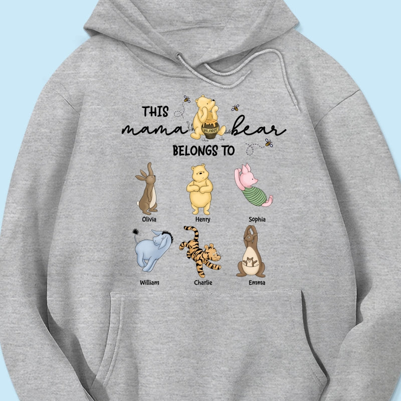 This Mama Bear Belongs To Cute Characters Personalized Shirt, Mother‘s Day Gift For Mom Grandma