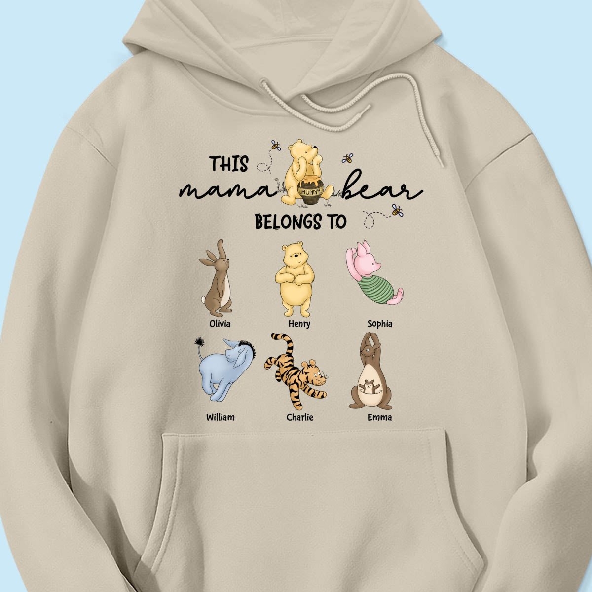 This Mama Bear Belongs To Cute Characters Personalized Shirt, Mother‘s Day Gift For Mom Grandma