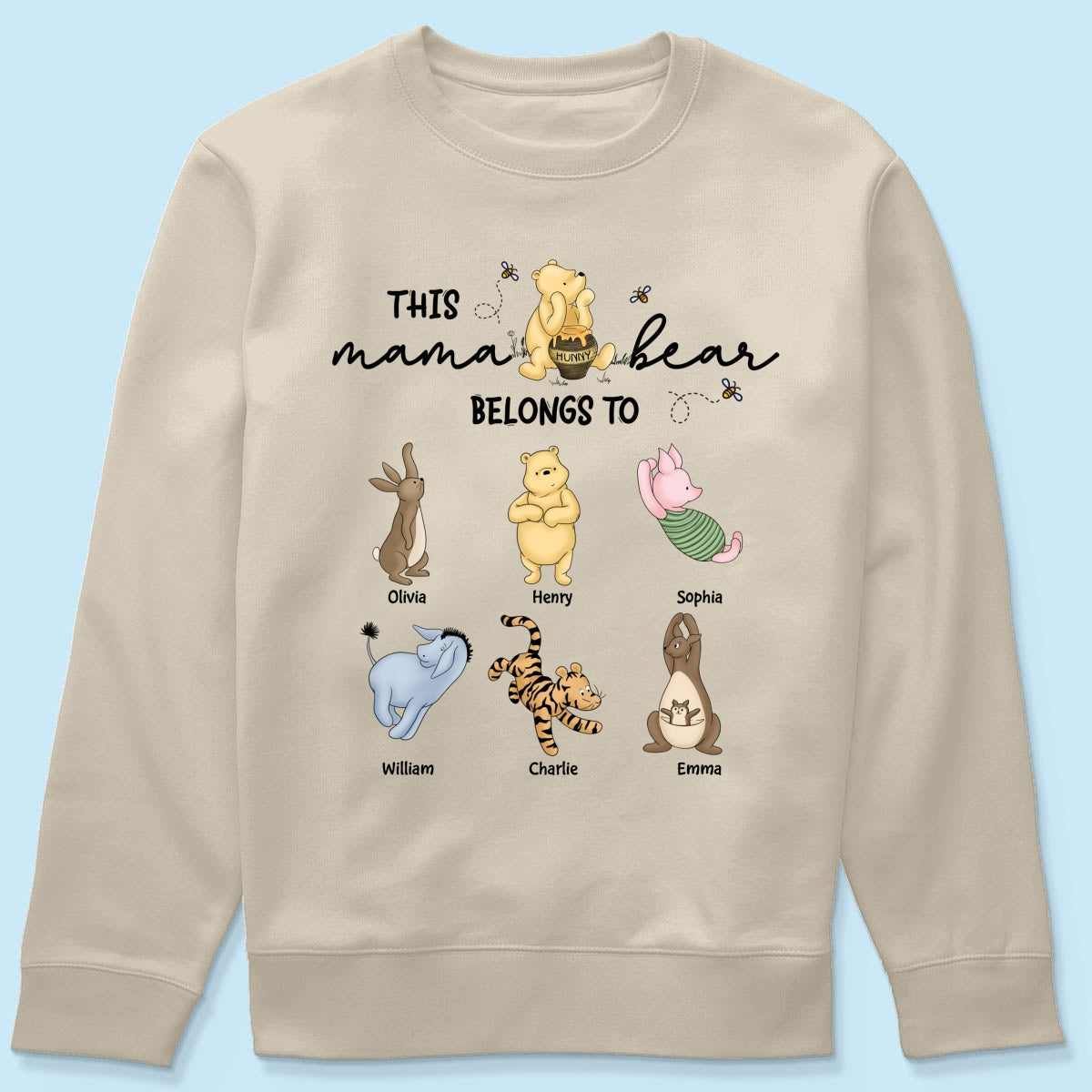 This Mama Bear Belongs To Cute Characters Personalized Shirt, Mother‘s Day Gift For Mom Grandma