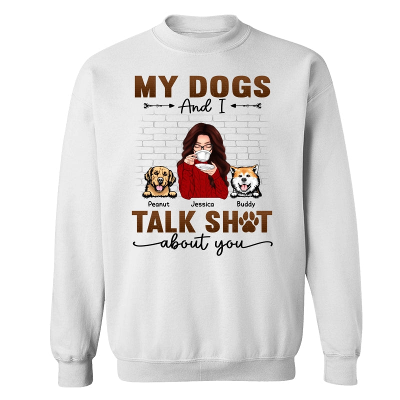 Talking Peeking Dog Mom Brick Personalized Shirt