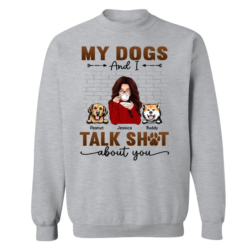 Talking Peeking Dog Mom Brick Personalized Shirt