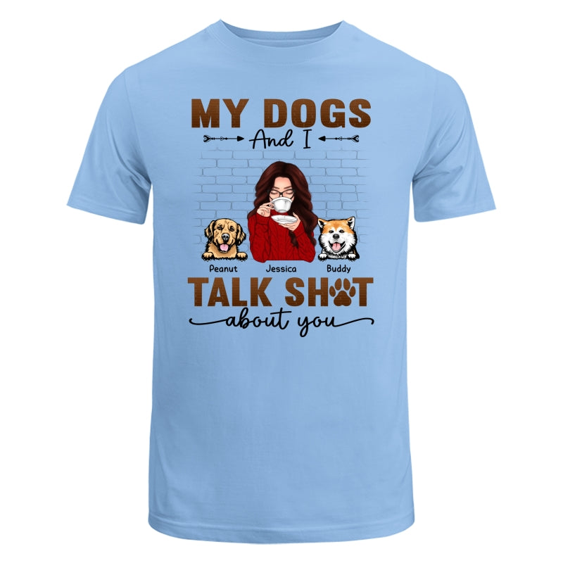 Talking Peeking Dog Mom Brick Personalized Shirt