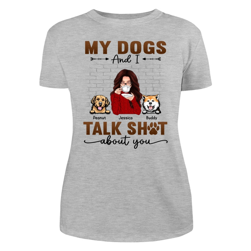 Talking Peeking Dog Mom Brick Personalized Shirt