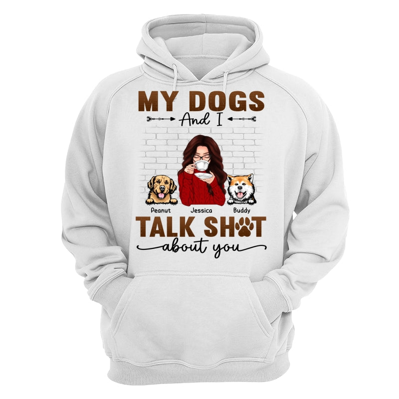 Talking Peeking Dog Mom Brick Personalized Shirt