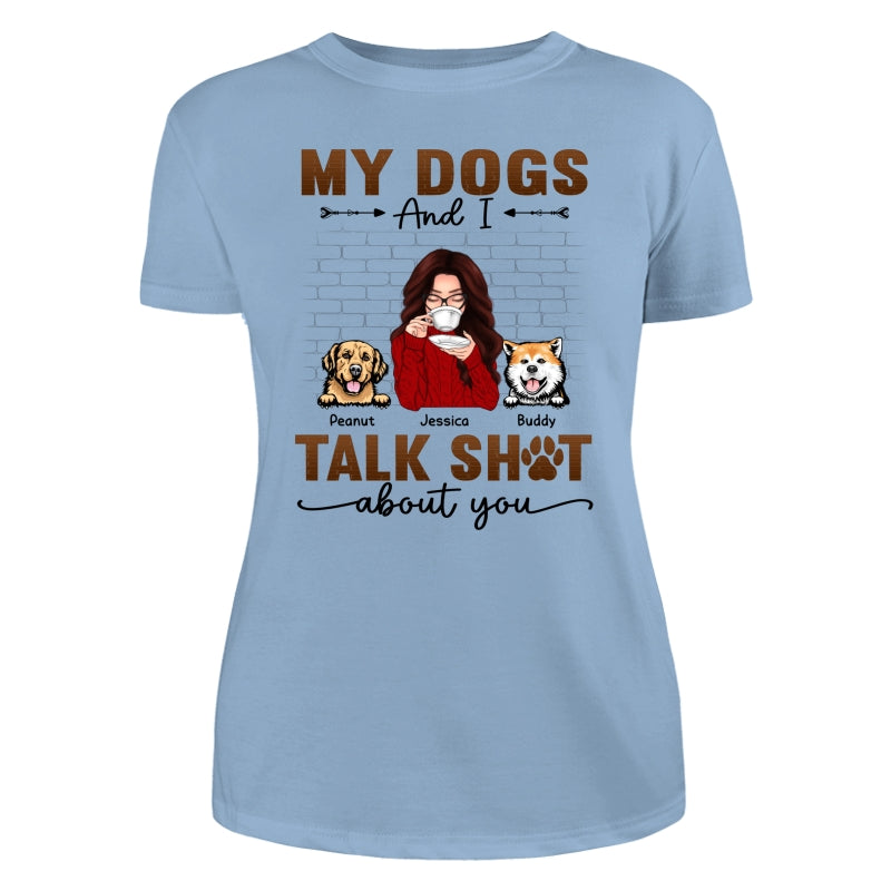 Talking Peeking Dog Mom Brick Personalized Shirt