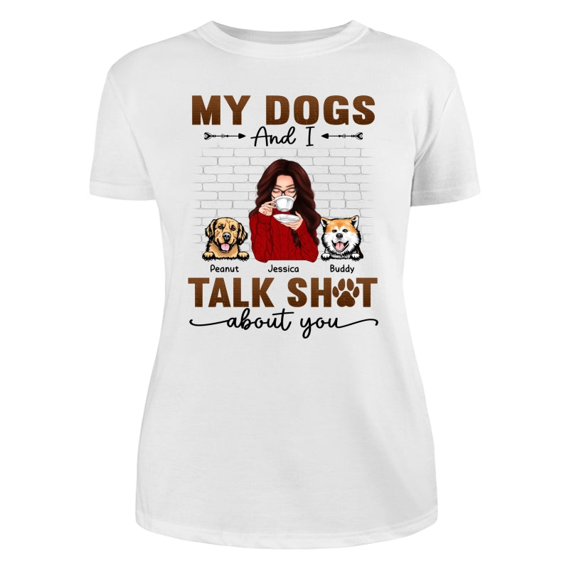 Talking Peeking Dog Mom Brick Personalized Shirt