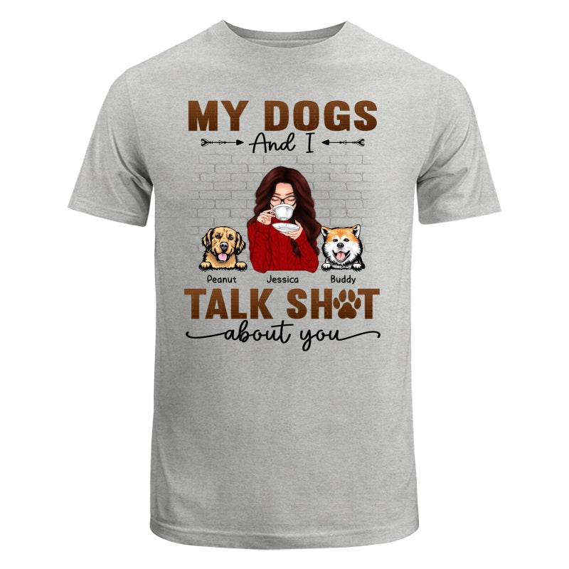 Talking Peeking Dog Mom Brick Personalized Shirt