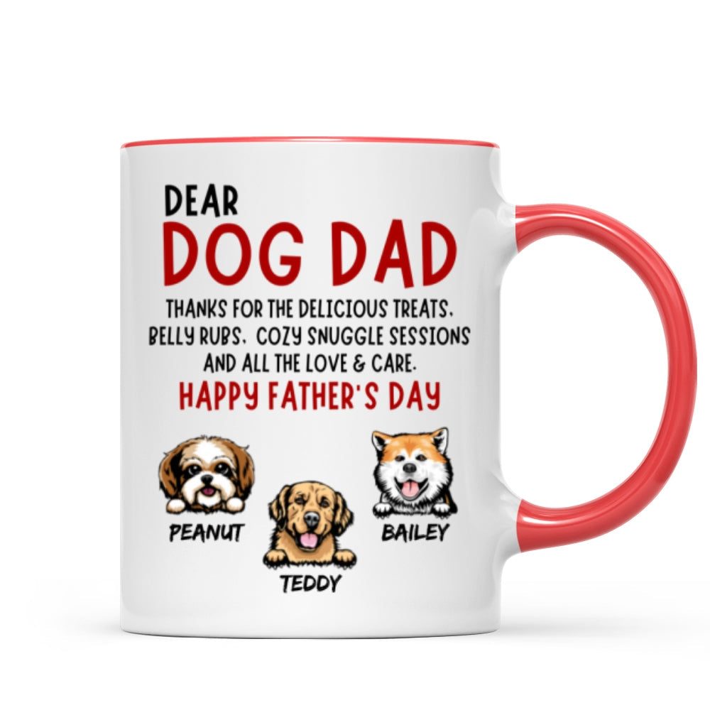 Dear Dog Dad Thanks For The Delicious Treats Personalized Mug