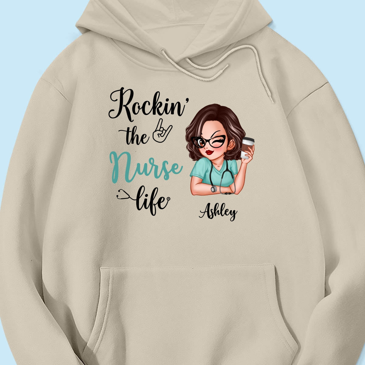 Rockin‘ The Nurse Life Personalized Shirt, Cool Gift For Nurse