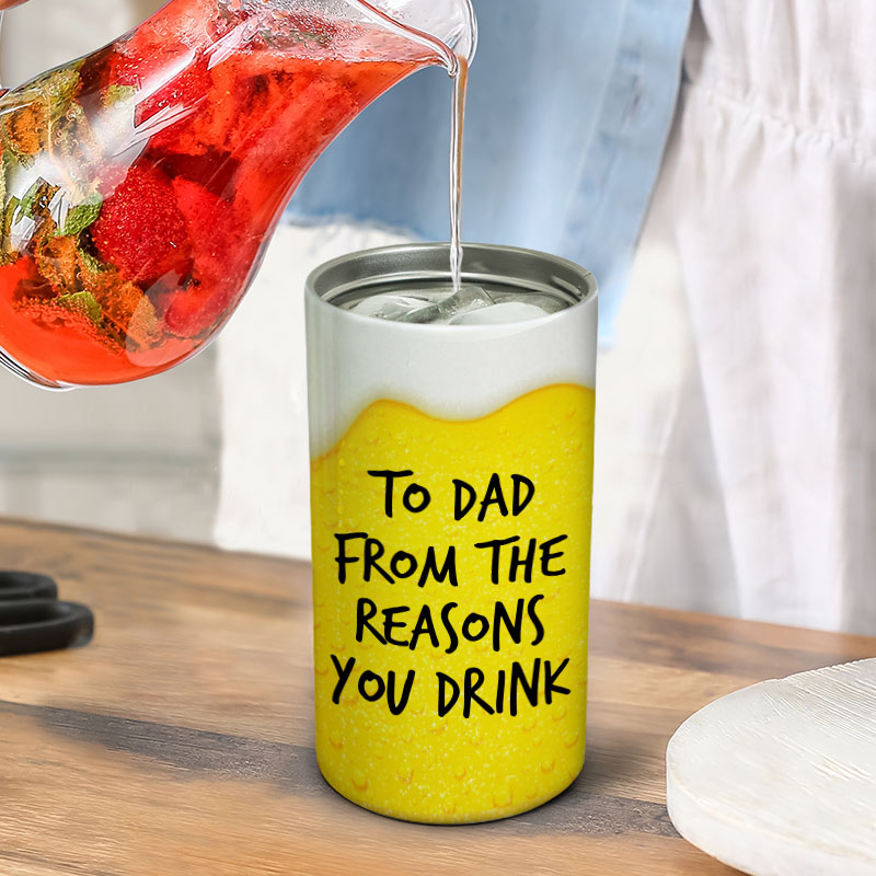 From The Reasons You Drinks Caricature Kids Personalized 4 In 1 Can Cooler