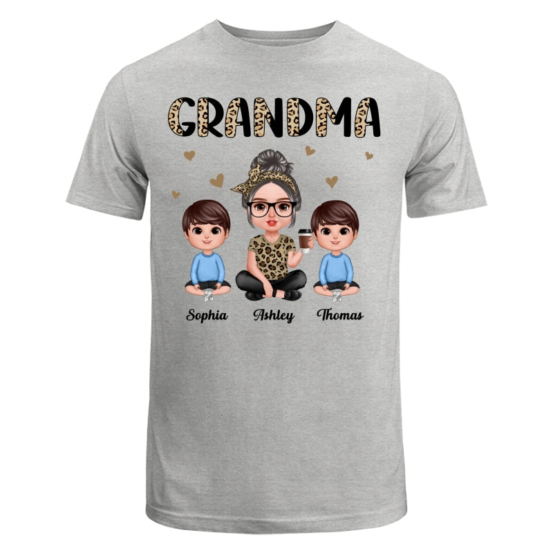 Half Leopard Realistic Doll Grandma Grandkids Personalized Shirt