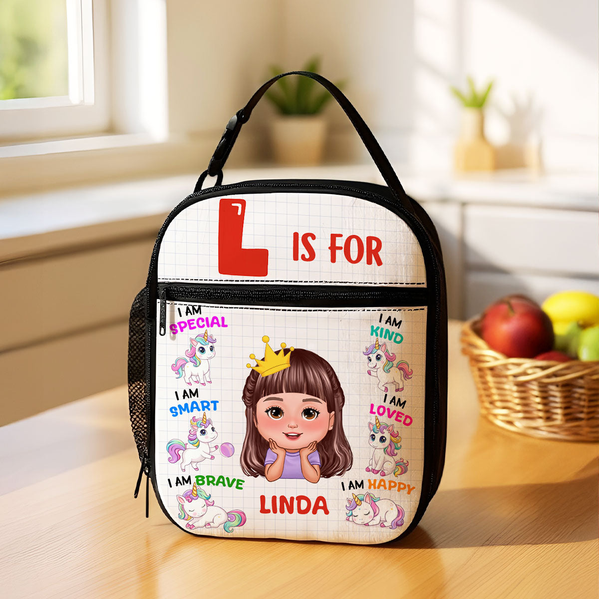 Back To School Gift for Kids, I Am Special Smart Brave Kind Loved Happy Personalized Lunch Bag
