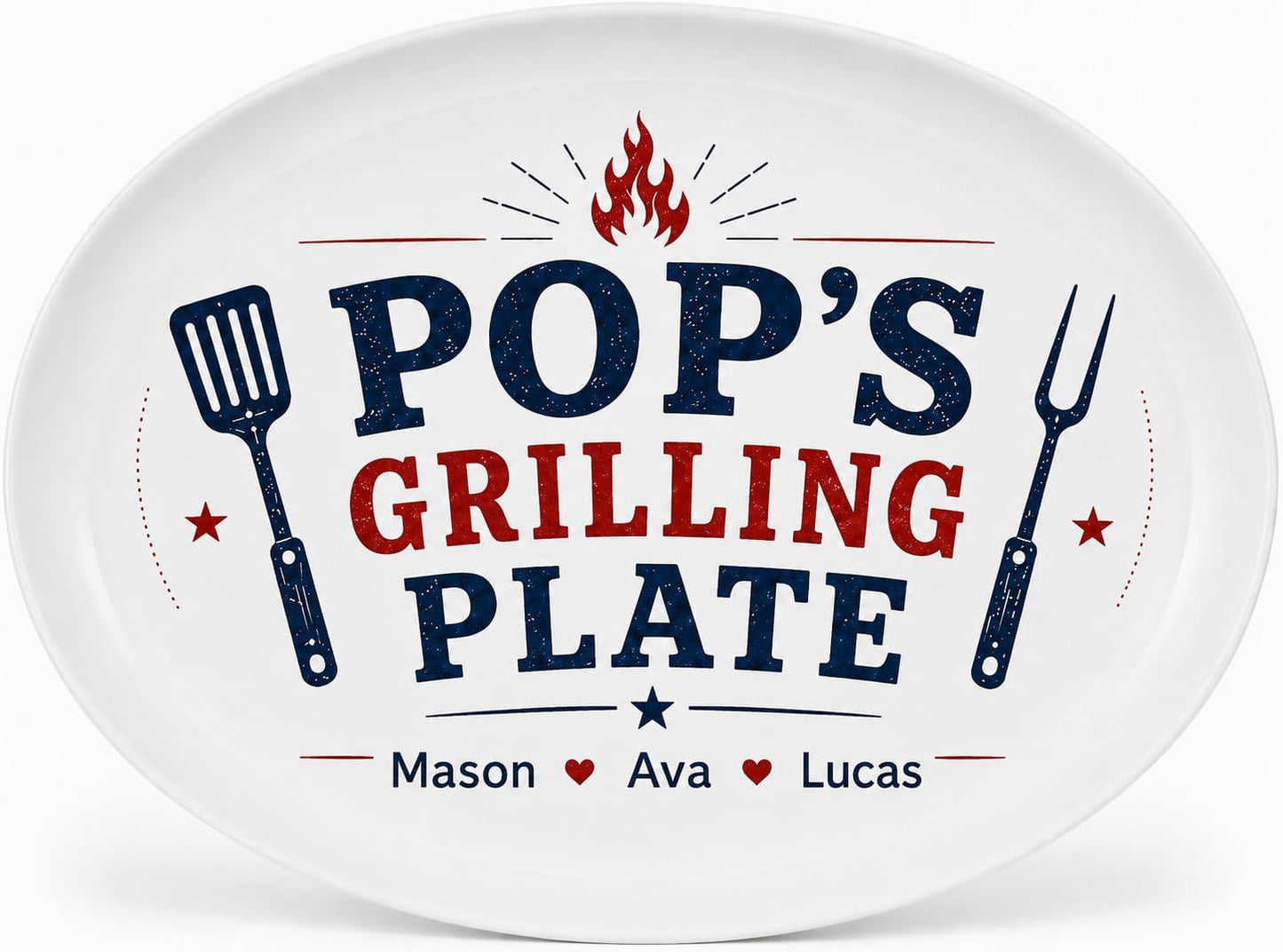 Personalized Grilling Platter Platter, Father's Day Grilling Custom Name Gift
