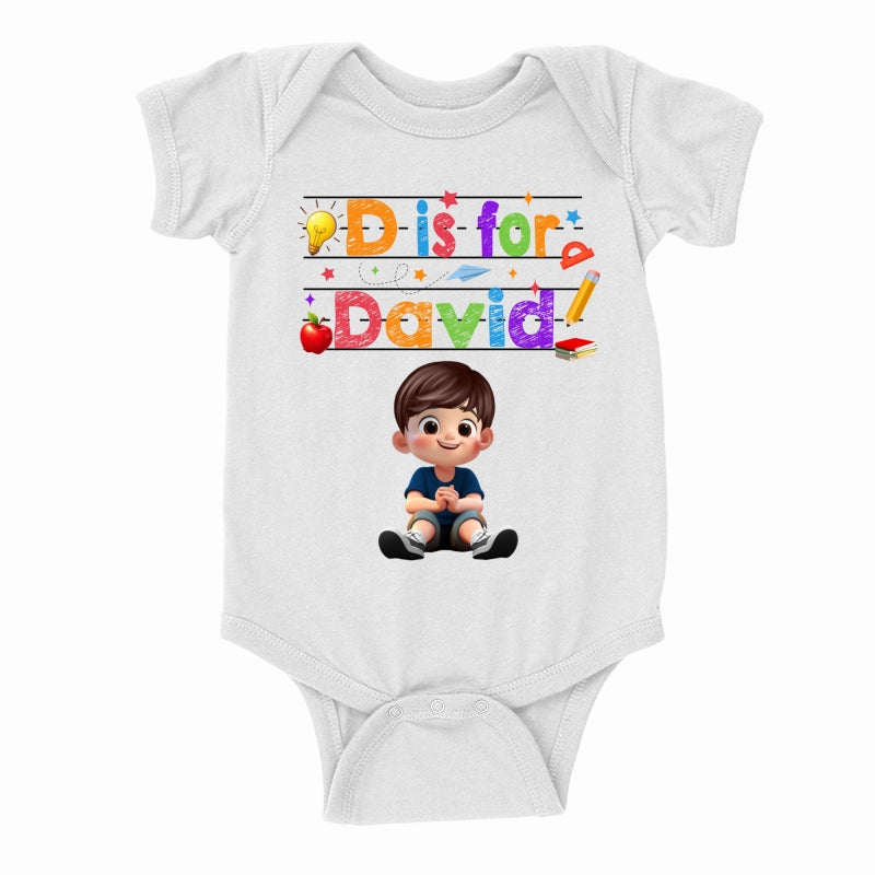 Custom Name  Back To School Kids Shirt, Personalized Alphabet Kids Shirt