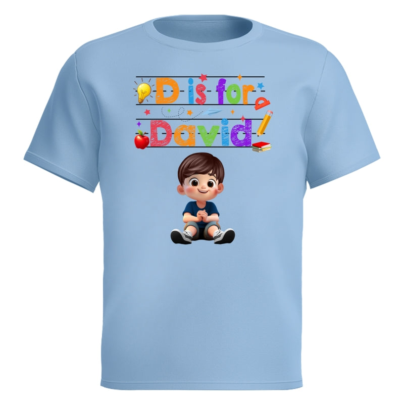 Custom Name  Back To School Kids Shirt, Personalized Alphabet Kids Shirt