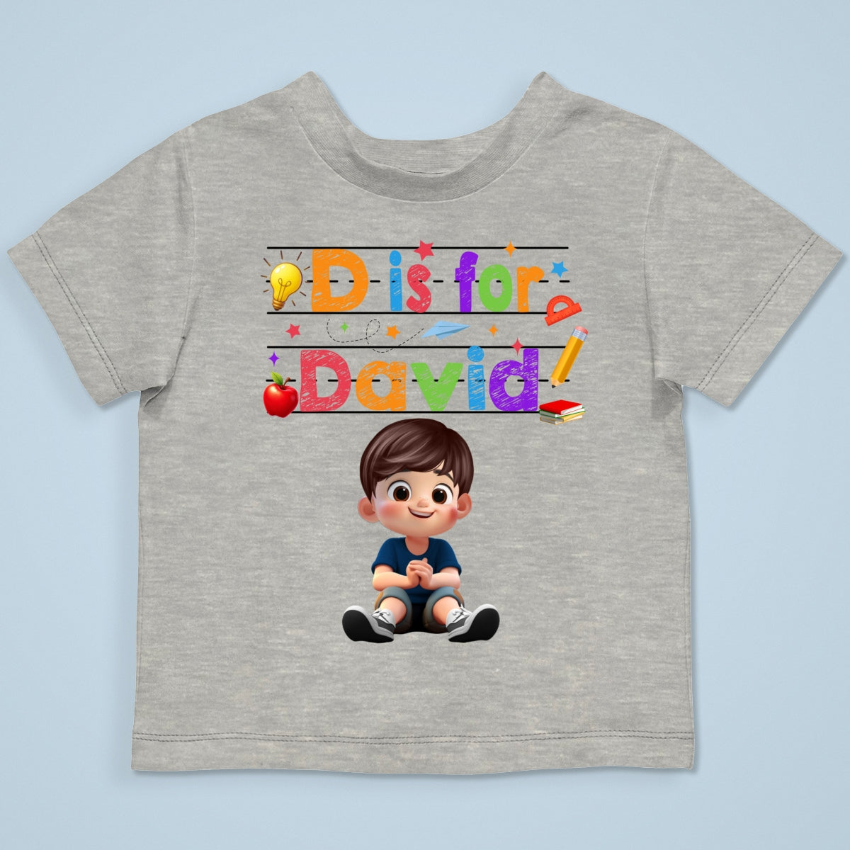 Custom Name  Back To School Kids Shirt, Personalized Alphabet Kids Shirt