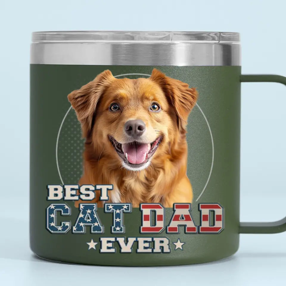 Be The Person Your Pets Think You Are - Dog & Cat Personalized Custom 14oz Stainless Steel Tumbler With Handle - New Arrival, Father's Day, Gift For Pet Owners, Pet Lovers [AMZ]
