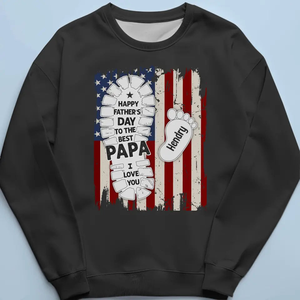 Happy Father's Day To The Best Dad - Family Personalized Custom Unisex T-shirt, Hoodie, Sweatshirt - 4th Of July, Father's Day, Gift For Dad, Grandpa