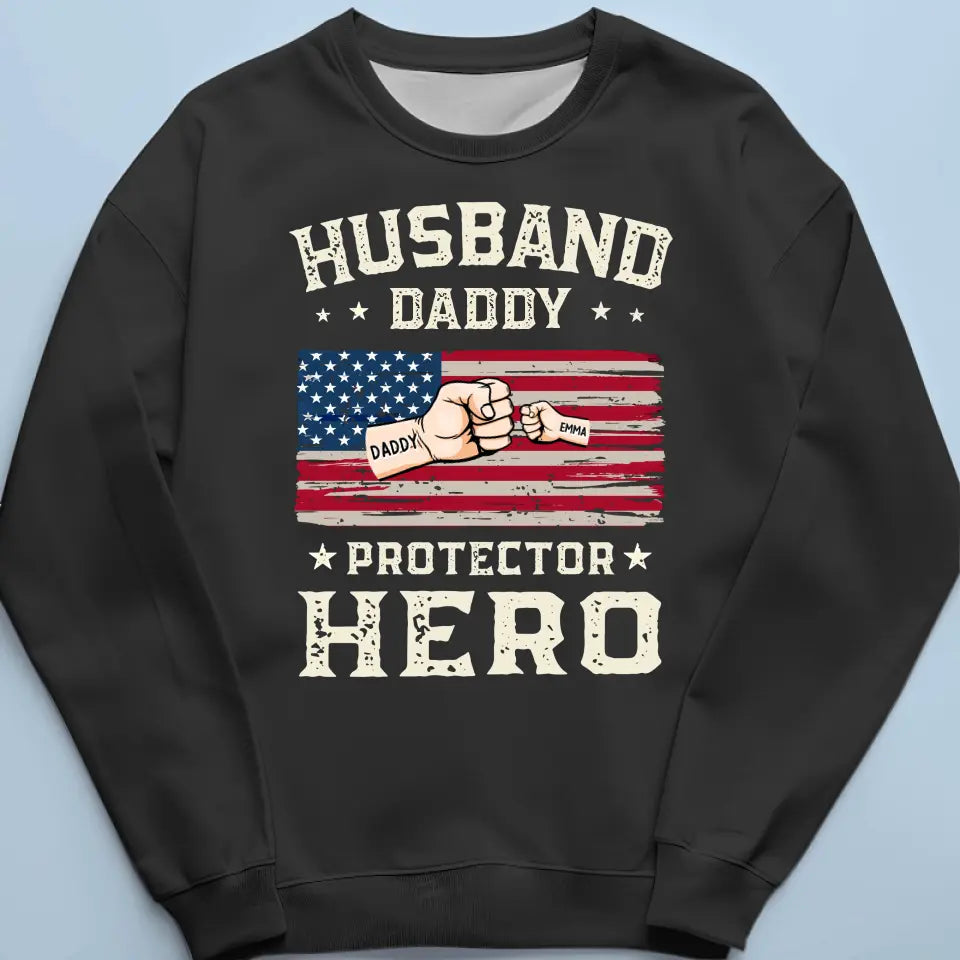 Dad, The Original Superhero - Family Personalized Custom Unisex T-shirt, Hoodie, Sweatshirt - 4th Of July, Gift For Dad, Grandpa